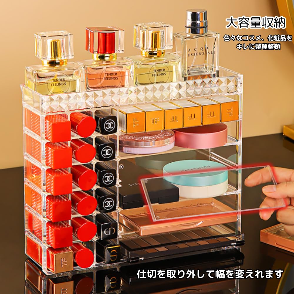 Dotcom Prime Cosmetic Storage Makeup Cosmetics Storage Eyeshadow Lipstick Acrylic Clear Box