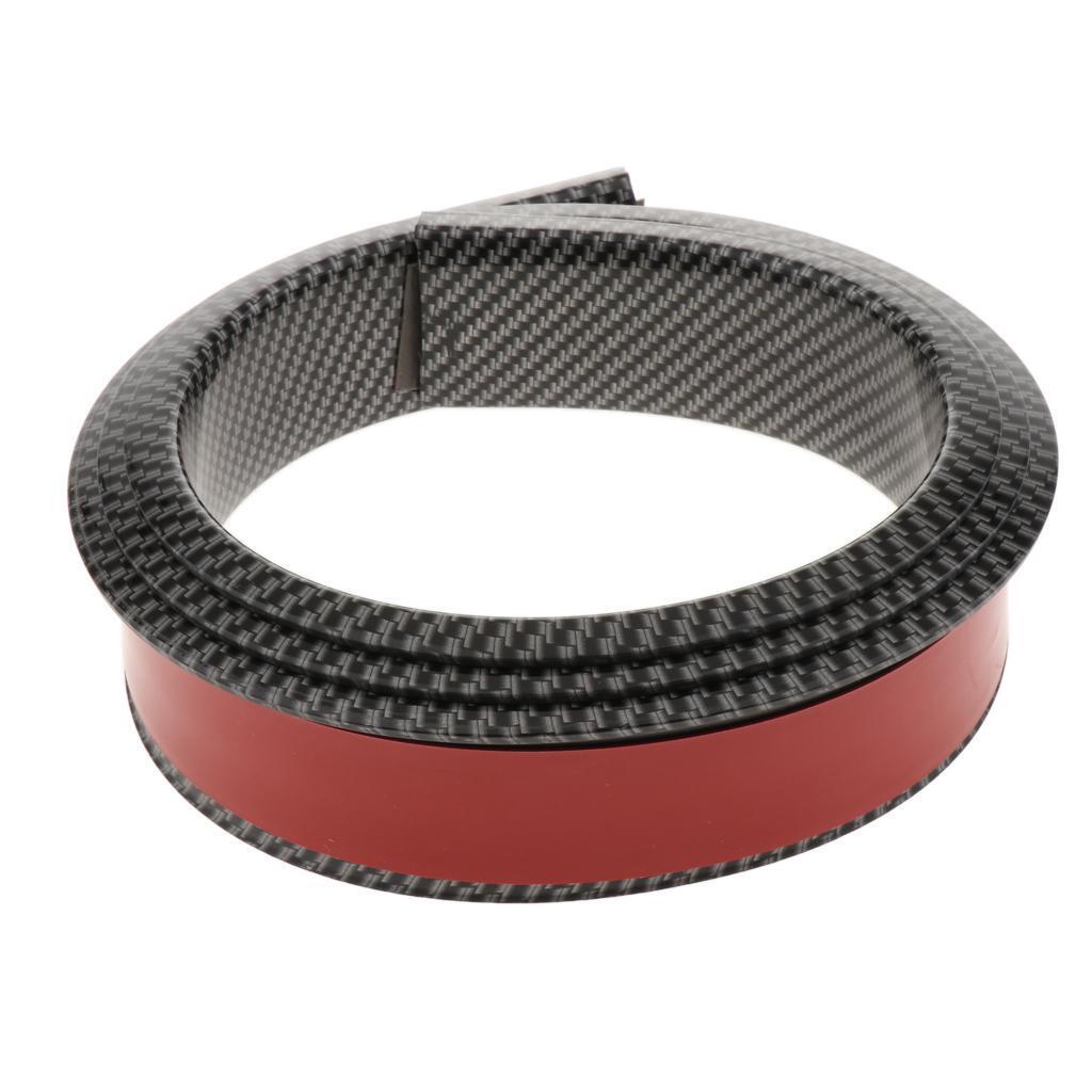 Car Fender Arch Wheel Eyebrow Strip Protector Trim Black Carbon Fiber 3 8cm