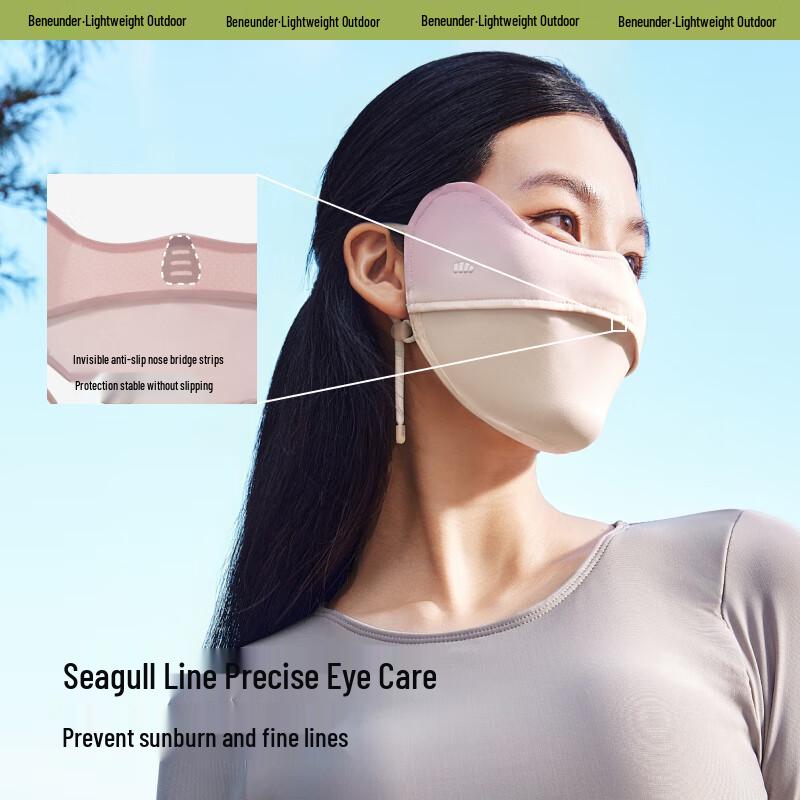 beneunder Women's Blush Sun Protection Face Mask