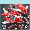 Toy Airplane Big Cars Vehicle Transport Passenger Simulate Plane Fire Truck Gift