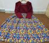 Beautiful Printed Chicken Shifli Cotton Midi Gown Dress Indian Party Wear Tunic Kurti Kurta