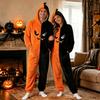 Adult Halloween Pajama Costume with Hood and Zipper Long Sleeve for Men Women