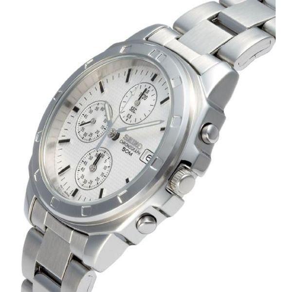Seiko Chronograph Watch SND187P Oversea Model Men's Silver Band NEW from Japan