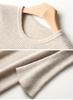100% Pure Wool Women's Round Neck Slimming Knee-Length Dress for Autumn/Winter.