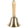 Laute Massivmessing Handglocke Essensglocke mit Holzgriff 8CM Messing Handglocken Laut klingelnde Glocke Langlebig