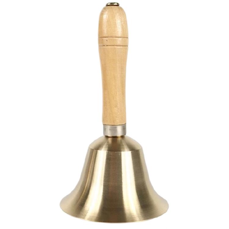 

8CM Brass Hand Bell with Wooden Handle Loud Ringing Bell Handbells Dinner Service Bell for Service and Game Enduring 1