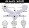 HOMZY E27 LED Bulb Fan Blade Timing Lamp 220V110V 28W 200W Foldable Led Industrial Light Bulb Lamp for Home Ceiling Light Garage Light