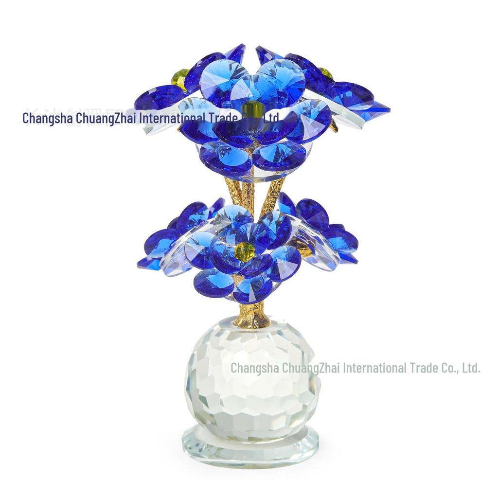 Ornament de lux Crystal Lotus – Sculptură ușoară decorativă pentru sufragerie sau verandă, cadou creativ de aniversare