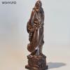 1 Pc Wood Carving of the Statue of the Founder of Dharma Living Room Office Bookshelf Desktop Home Furnishings Chinese Crafts