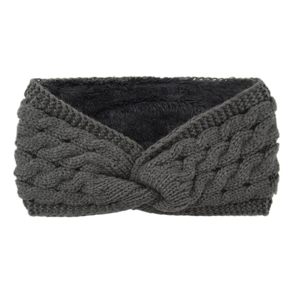 New in Plush Thick Wool Knitting Sports Headband Autumn Ear Protection Ear Warmer Women Thermal Insulation Cold proof Head Cover