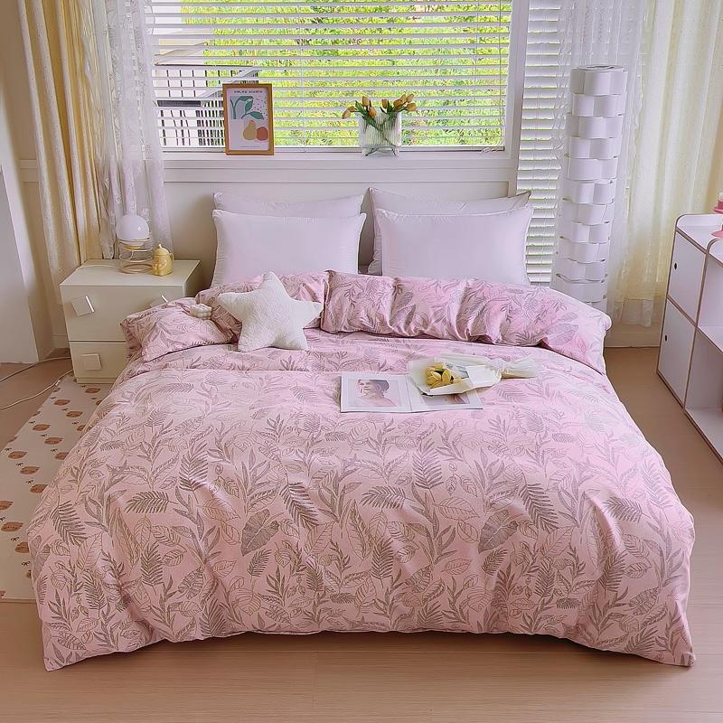 

Plant Floral Cotton Duvet Cover Luxury Thickened Letter Print Comforter Cover Girls Women Bedroom Quilt Covers Four Seasons Use Single 155x205cm 1pc