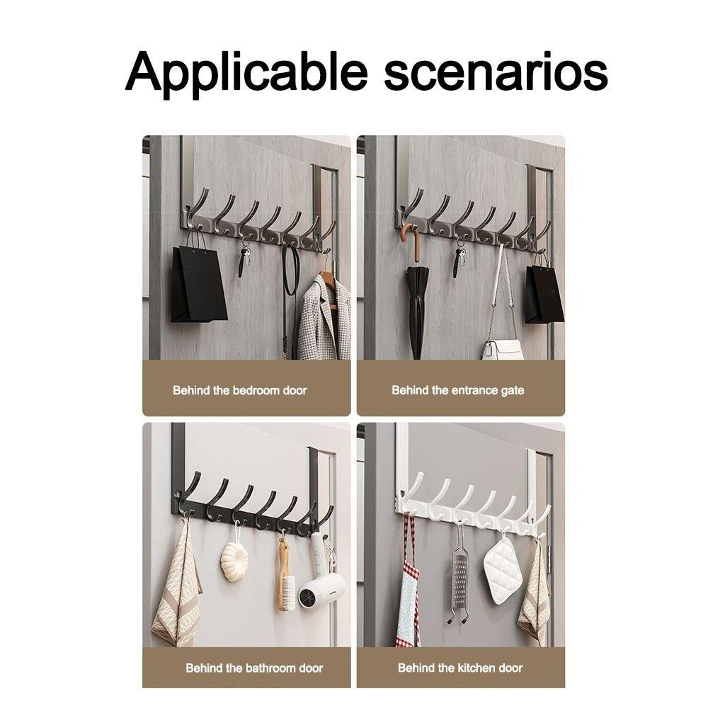 Traceless Door Back Storage Rack Storage Holder Coat Hook Creativity Clothes Hanger