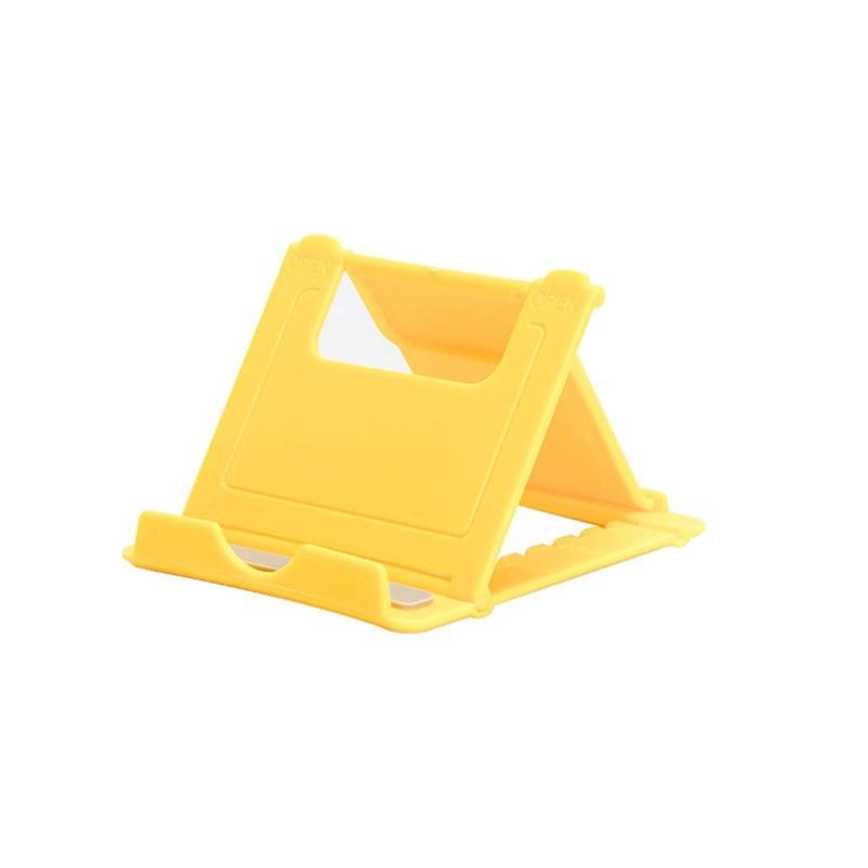 

Mini Adjustable Creative Portable Universal Folding Plastic Phone Holder Tablet Computer Stand For ipad iPhone Samsung Xiaomi жёлтый