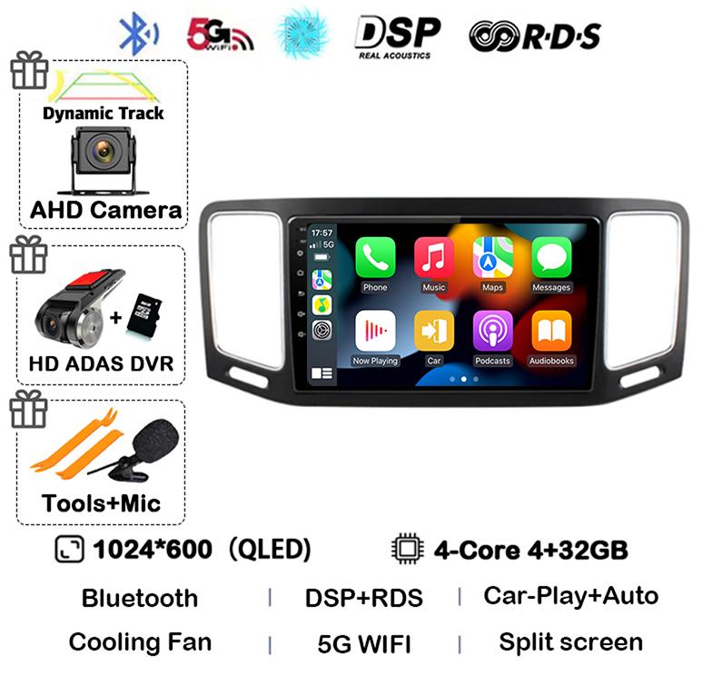 Android 14 Carplay Car Radio For Volkswagen VW Sharan 2012 2013 2014 2015 2016 2017 2018 Multimedia Video Player GPS Stereo DSP