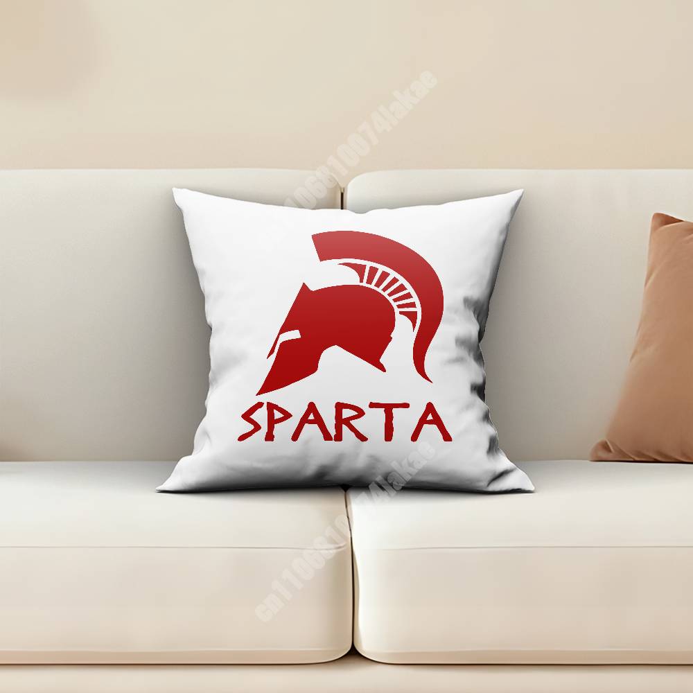 Ancient Sparta Warrior Gladiator Logo Sofa Couch Pillow Cover Cushion Case Cozy Bedroom Accent Studio Furnishing