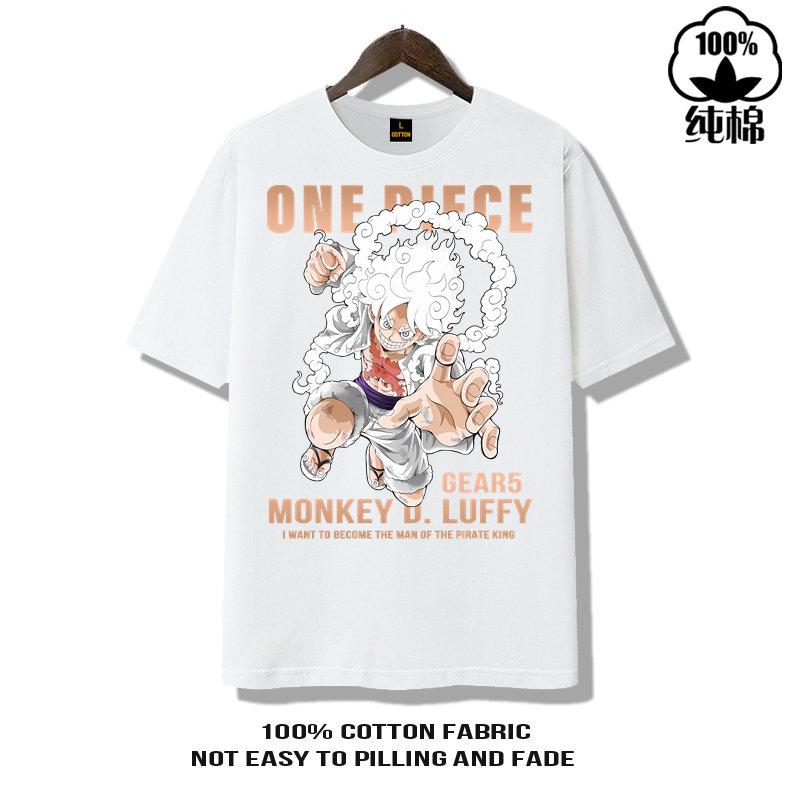 ONE PIECE Shortsleeved Mens and Womens Same Style Comfortable Shortsleeved Couples Clothing Casual Shortsleeved Popular