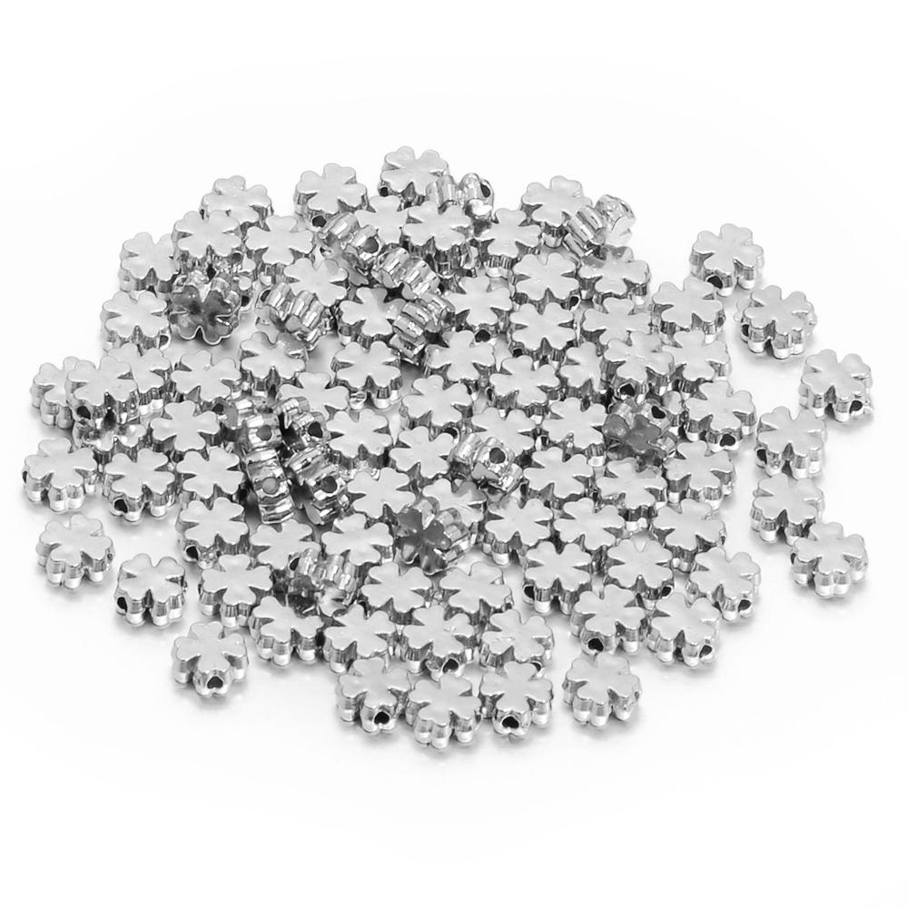 

6/8mm Four Leaf Clover CCB Beads Lucky Beaded Loose Spacer Charms for Jewelry Accessories DIY Making Necklace Bracelet Key Chain 8mm x 200pcs