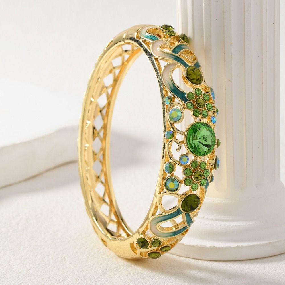 Traditional Beijing Cloisonne Bracelet Enamel Vintage Ethnic Bangles  Women Girl