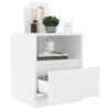 VidaXL Tables de chevet 2 pcs Blanc 40x40x50 cm Aggloméré