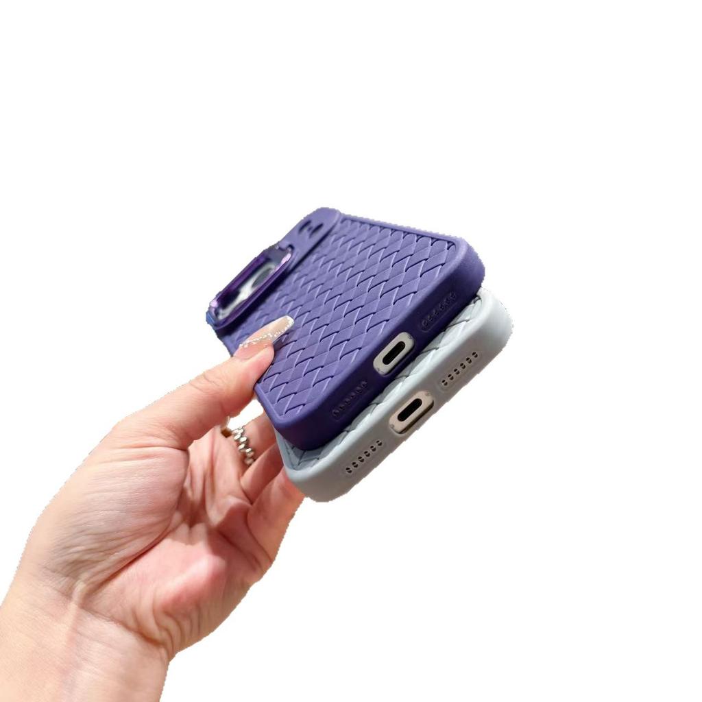 17 Applicable iPhone16 Pro Lens Holder Braided 15 Mobile Phone Case 14 Apple 13pm Protective Case 12/11