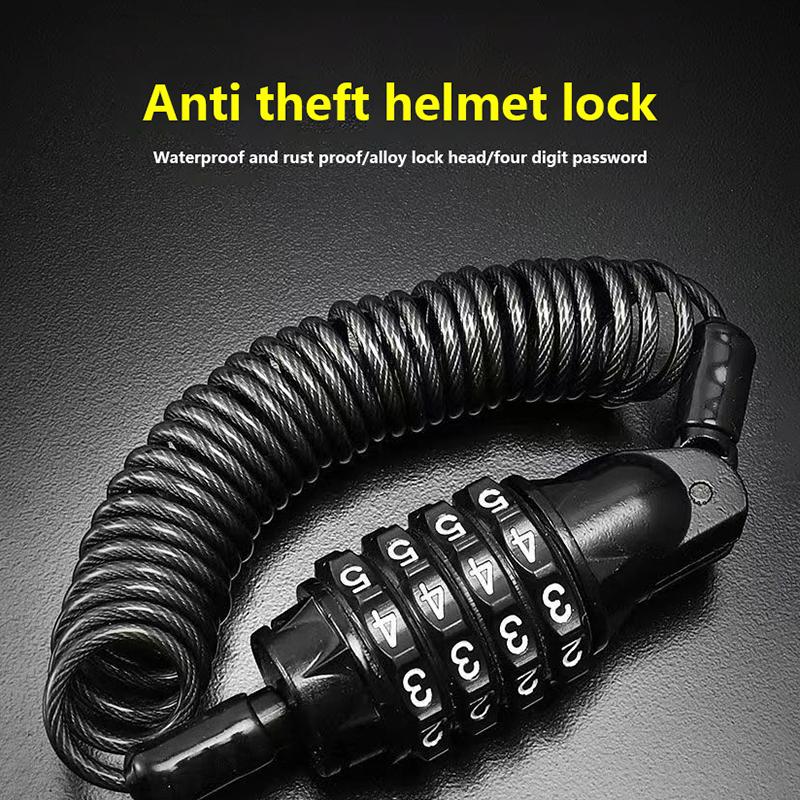 1Pcs Universal Motorcycle Bicycle Password Lock Portable Helmet Lock Anti-Theft Mtb Road Bike Bicycle Locks