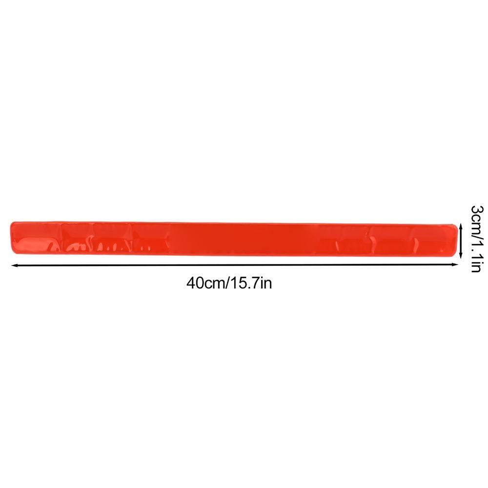 10PCS 40*3cm Snap Bracelet Armbands High Visibility Safety Reflector Strips  Cycling