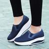 Women Slip-on Loafers Breathable Mesh Casual Walking Shoes Fashion Platform Shoes Rocker Shoes Wedge Heels