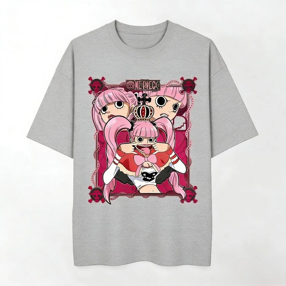 One Piece Perona Unisex Loose T-shirt 2026 Summer New Popular Anime Print American Trend Casual Parent-child Short Sleeved Top
