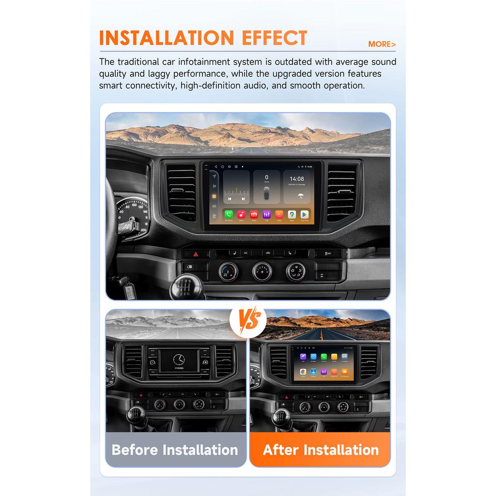 Hizpo Snapdragon Android Intelligent SCreen for Volkswagen Crafter 2017 - 2021 QLED Car Radio Multimedia Video Player GPS Stereo CarPlay Auto Audio