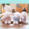 Plush Bunny Keychain With Dot Pattern For Kids And Collectors