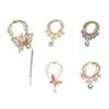 Flower Women Hair Claw Hair Bun Fixed Clip Korean Style Ponytail Buckle Butterfly Pearl Hair Clip