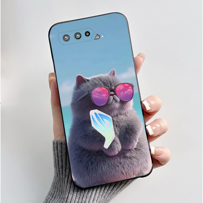 Casing For Asus Rog Phone 5 Rog 5s ZS673KS ZS676KS Case Luxury Dragon Cute Cool Boys Girls Soft Black Matte Silicone Back Cover