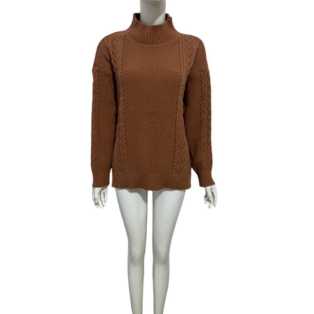 New Split Sweater for Women in Autumn and Winter, with A Shorter Front and Longer Back, Loose Knitted Base Layer for Autumn and Winter