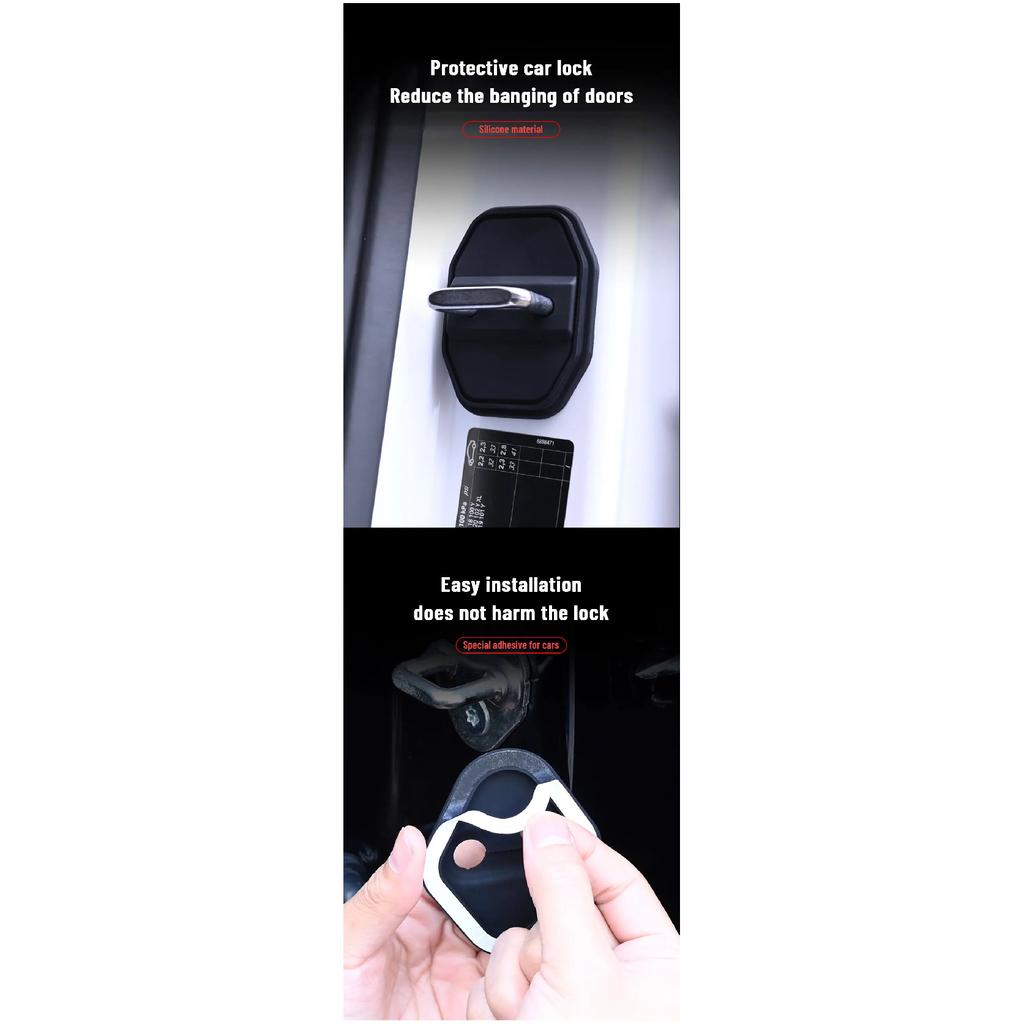 Pour JEEP RENEGADE 2015-2025 Housse de Protection en Silicone pour Boucle de Verrouillage de Porte de Voiture Coussinet Élastique Anti-Collision Absorbeur de Chocs