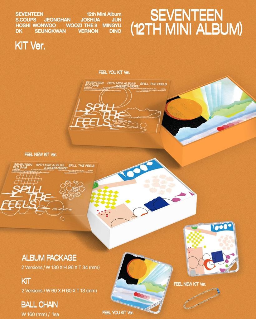 SEVENTEEN 12th Mini Album THE FEELS is a digital album and does not include a CD [SPILL (KiT Ver.)] (Korean Edition) This (app required)