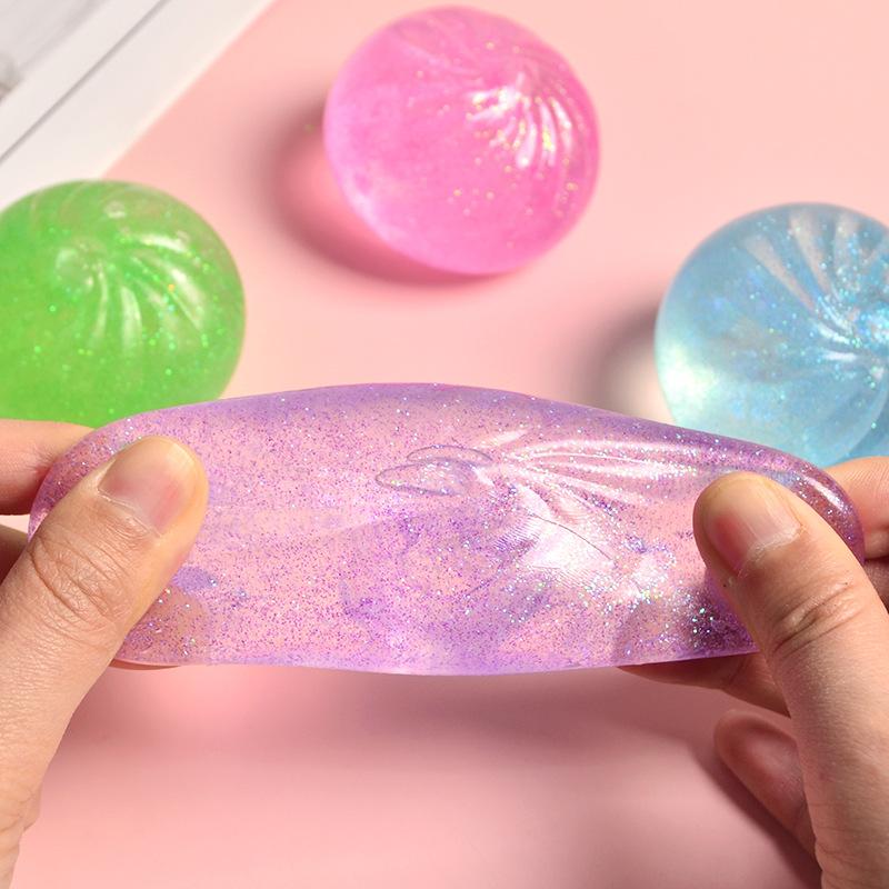 Squishy Funny Maltose Syrup Stress Balls Gold Flour Buns Dumplings Pinched Squeezed Fingertip Toys Antistress Kids Toy Gift