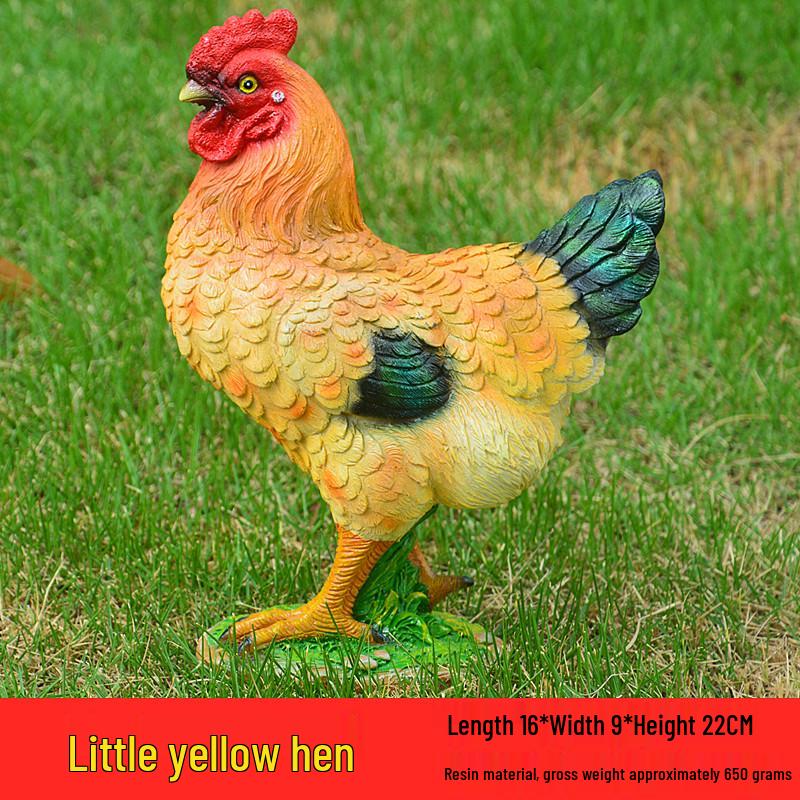 Ornamenti di Pollo in Resina: Decorazioni per Cortile e Giardino