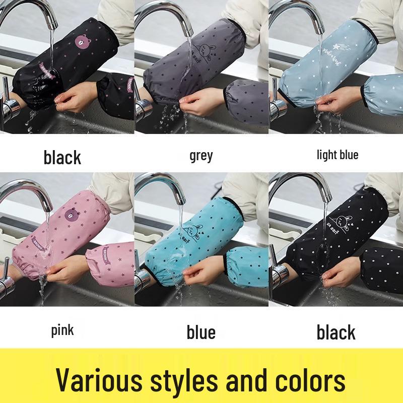 

Waterproof Extended-Length Kitchen Sleevelets - Cute, Anti-Stain Oversleeves for Adults