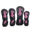 Waterproof Lucky Golf Headcover for and UT Clubs Drivers, Woods, Utilities, (Black, F)