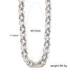 Geometric Hollow Oval Necklace Chain - Unisex Light Luxury Jewelry Design