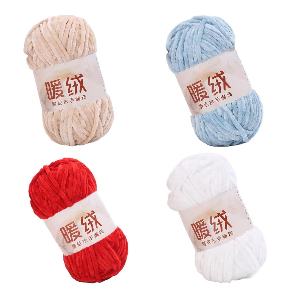 Velvet Yarn 100G 80M 6mm Thick for Crocheting Chenille Yarn Arm Knit Yarn for Rug Making Pet Bed Blanket Throw Pillow Hand Knitt