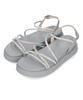 Oriental Traffic Rhinestone Round Available In Plus and Petite Sizes 41217 Blue Women's Sandals, Toe, Comfortable, Strap, Sizes, 23.0cm-23.5cm,