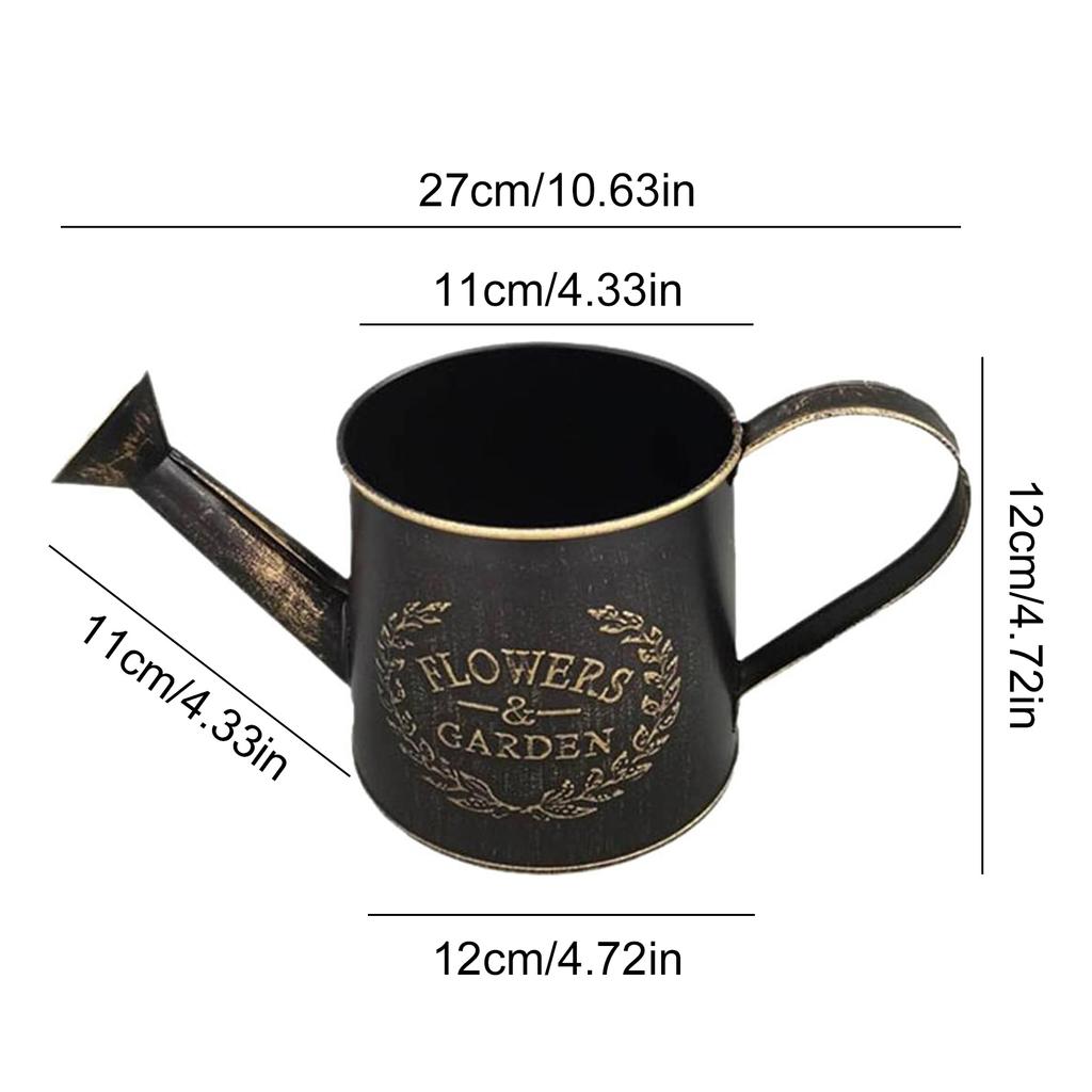 Metal Rustic Watering Can with Handle Galvanized Metal Watering Can Vintage Garden Watering Pot for Succulents and Indoor Plants