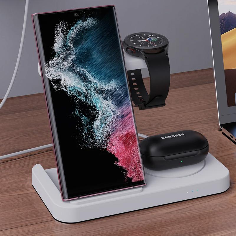 

4 в 1 30 Вт складное беспроводное зарядное устройство для iPhone 15 14 13 8 Samsung S20 S21 Samsung Galaxy 6/5/4 активная 3/4 быстрая зарядная станция