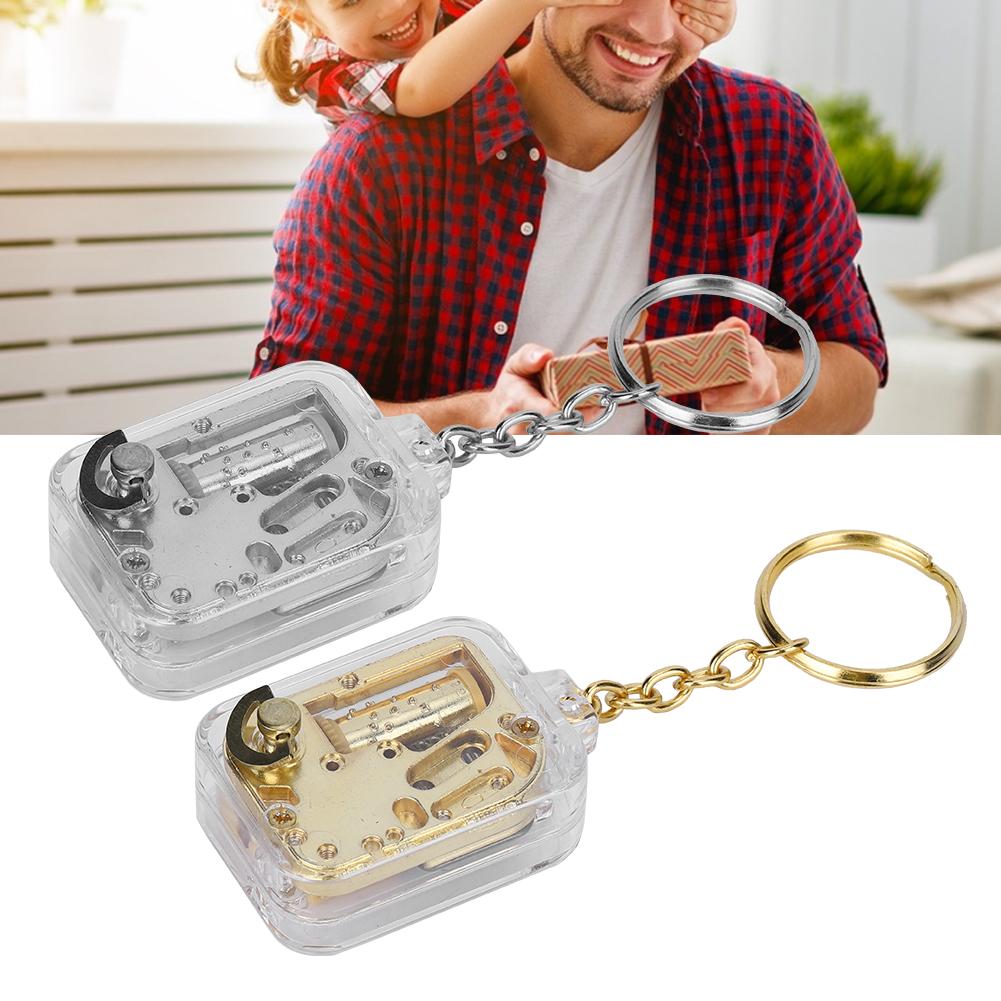 2pcs Mini Music Box Key Chain Exquisite Pendant Key Chain Home Decoration Gift