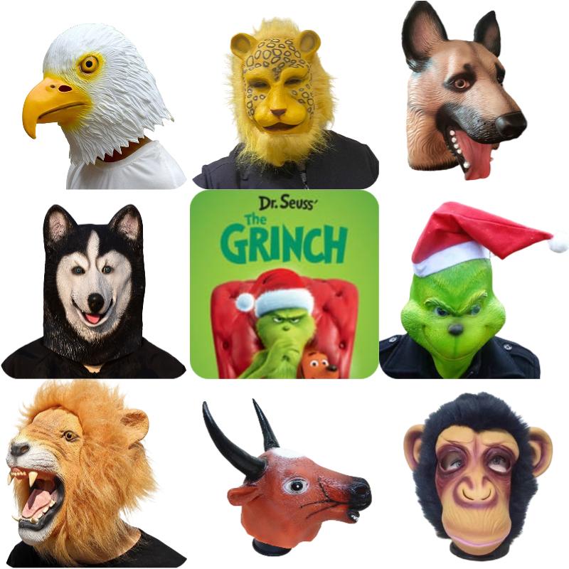 Latex Mask Funny Animals Horse Headgear Halloween Party Accessory Cosplay