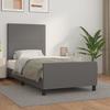 VidaXL Bed Frame with Headboard Grey 90x200 Cm Faux Leather3125431
