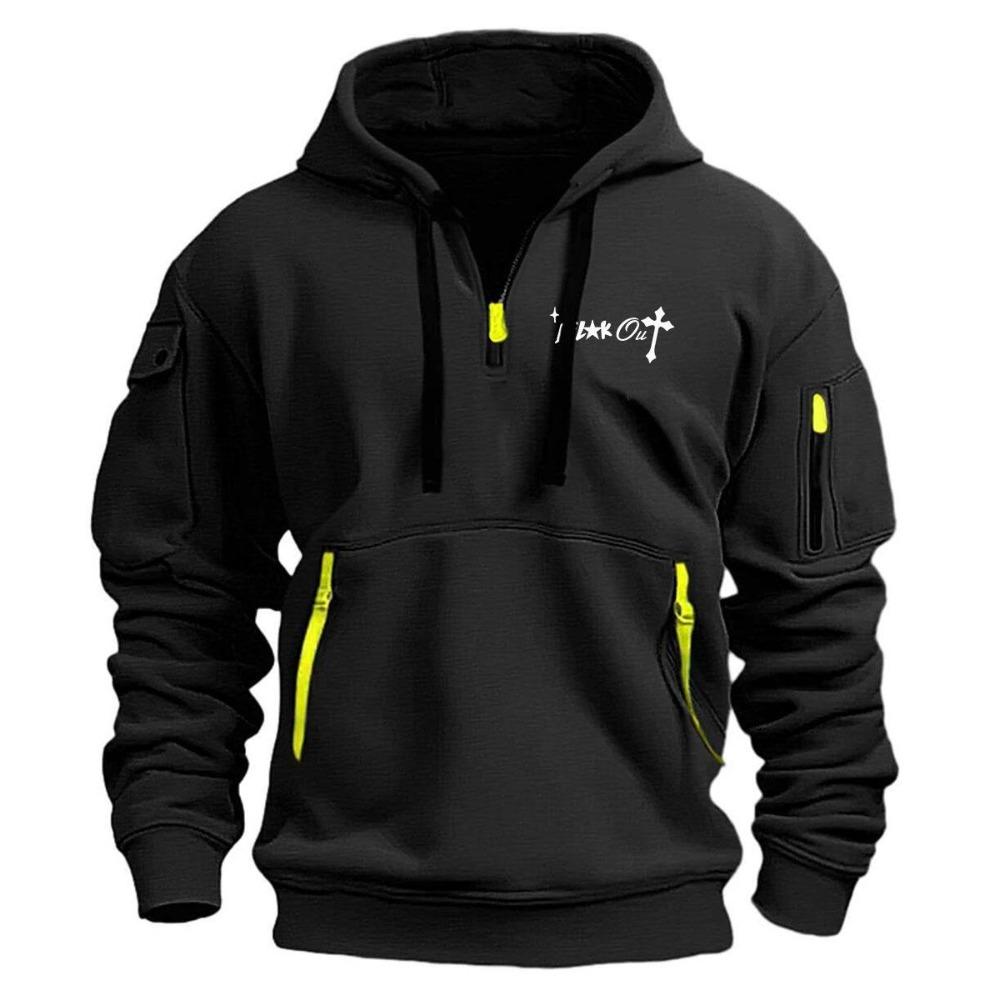 Neue Herren Hoodie Quarter Zip Hoodies Tasche Sport & Outdoor Streetwear Cool Casual Frühling Herbst Kleidung Hoodies Sweatshirts