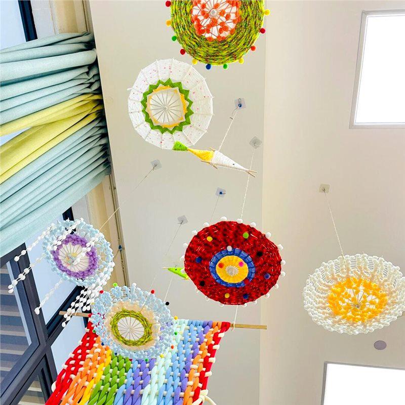 Creative Yarn Pack for Kindergarten: Handmade Umbrella Stand and Hanging Ornaments
