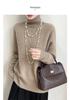 Autumn/Winter Loose High Neck Pure Wool Pullover Sweater